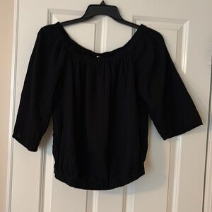 LOFT cotton gauze off shoulder top XL